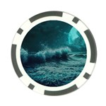 Waves Ocean Sea Tsunami Nautical 2 Poker Chip Card Guard (10 pack) Front