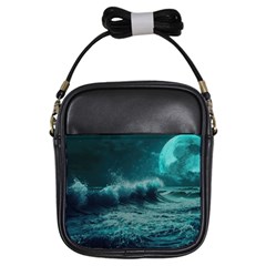 Waves Ocean Sea Tsunami Nautical 2 Girls Sling Bag by Jancukart