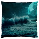 Waves Ocean Sea Tsunami Nautical 2 Large Cushion Case (Two Sides) Front