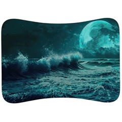 Waves Ocean Sea Tsunami Nautical 2 Velour Seat Head Rest Cushion by Jancukart