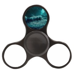 Waves Ocean Sea Tsunami Nautical 2 Finger Spinner by Jancukart