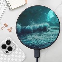 Waves Ocean Sea Tsunami Nautical 2 Wireless Fast Charger(black) by Jancukart