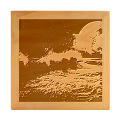 Waves Ocean Sea Tsunami Nautical 2 Wood Photo Frame Cube by Jancukart