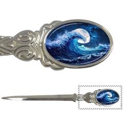 Tsunami Waves Ocean Sea Nautical Nature Water Moon Letter Opener by Jancukart