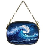 Tsunami Waves Ocean Sea Nautical Nature Water Moon Chain Purse (Two Sides) Back