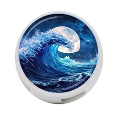 Tsunami Waves Ocean Sea Nautical Nature Water Moon 4-port Usb Hub (one Side) by Jancukart