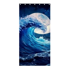 Tsunami Waves Ocean Sea Nautical Nature Water Moon Shower Curtain 36  X 72  (stall)  by Jancukart