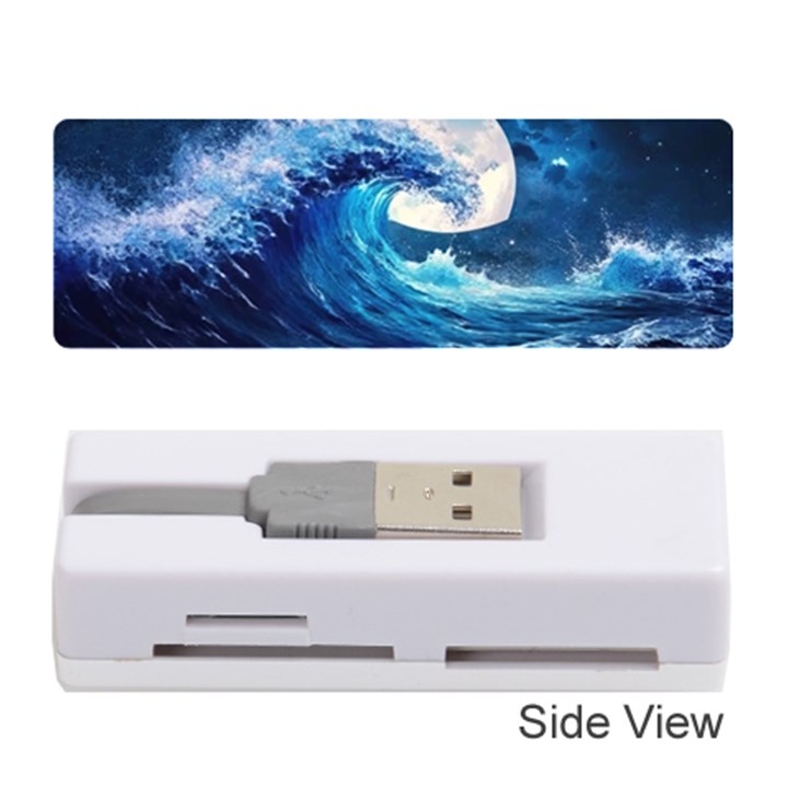 Tsunami Waves Ocean Sea Nautical Nature Water Moon Memory Card Reader (Stick)