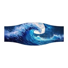 Tsunami Waves Ocean Sea Nautical Nature Water Moon Stretchable Headband by Jancukart