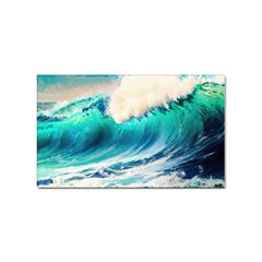 Tsunami Waves Ocean Sea Nautical Nature Water Art Ai Generated Sticker (rectangular) by Jancukart