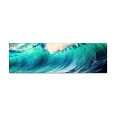 Tsunami Waves Ocean Sea Nautical Nature Water Art Ai Generated Sticker (bumper) by Jancukart