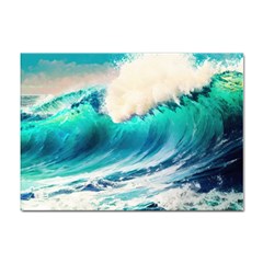 Tsunami Waves Ocean Sea Nautical Nature Water Art Ai Generated Sticker A4 (10 Pack) by Jancukart