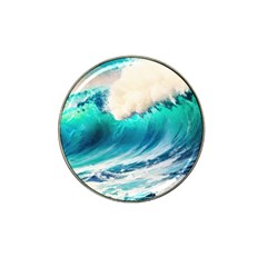 Tsunami Waves Ocean Sea Nautical Nature Water Art Ai Generated Hat Clip Ball Marker (4 Pack) by Jancukart