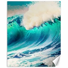 Tsunami Waves Ocean Sea Nautical Nature Water Art Ai Generated Canvas 16  X 20  by Jancukart