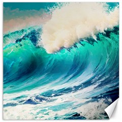 Tsunami Waves Ocean Sea Nautical Nature Water Art Ai Generated Canvas 20  X 20  by Jancukart