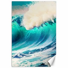 Tsunami Waves Ocean Sea Nautical Nature Water Art Ai Generated Canvas 20  X 30 