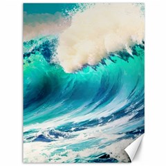 Tsunami Waves Ocean Sea Nautical Nature Water Art Ai Generated Canvas 36  X 48  by Jancukart