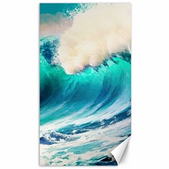 Tsunami Waves Ocean Sea Nautical Nature Water Art Ai Generated Canvas 40  X 72 