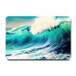 Tsunami Waves Ocean Sea Nautical Nature Water Art Ai Generated Small Doormat 24 x16  Door Mat