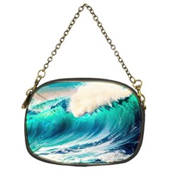 Tsunami Waves Ocean Sea Nautical Nature Water Art Ai Generated Chain Purse (two Sides)