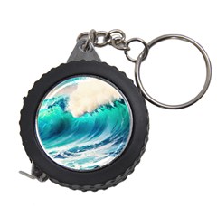 Tsunami Waves Ocean Sea Nautical Nature Water Art Ai Generated Measuring Tape by Jancukart