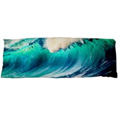 Tsunami Waves Ocean Sea Nautical Nature Water Art Ai Generated Body Pillow Case (dakimakura) by Jancukart