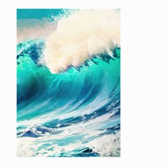 Tsunami Waves Ocean Sea Nautical Nature Water Art Ai Generated Large Garden Flag (two Sides)