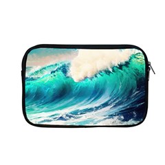 Tsunami Waves Ocean Sea Nautical Nature Water Art Ai Generated Apple Macbook Pro 13  Zipper Case by Jancukart