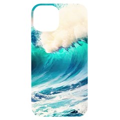 Tsunami Waves Ocean Sea Nautical Nature Water Art Ai Generated Iphone 14 Black Uv Print Case by Jancukart