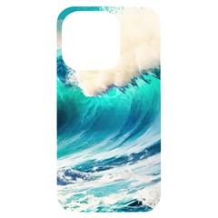 Tsunami Waves Ocean Sea Nautical Nature Water Art Ai Generated Iphone 14 Pro Black Uv Print Case by Jancukart