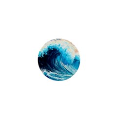 Tsunami Waves Ocean Sea Nautical Nature Water Arts 1  Mini Buttons