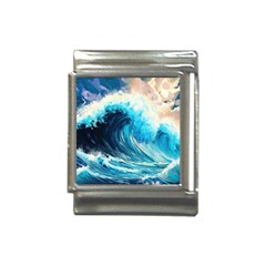 Tsunami Waves Ocean Sea Nautical Nature Water Arts Italian Charm (13mm) by Jancukart