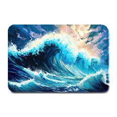 Tsunami Waves Ocean Sea Nautical Nature Water Arts Plate Mats by Jancukart