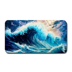 Tsunami Waves Ocean Sea Nautical Nature Water Arts Medium Bar Mat by Jancukart