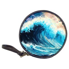 Tsunami Waves Ocean Sea Nautical Nature Water Arts Classic 20-cd Wallets by Jancukart