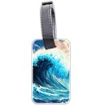 Tsunami Waves Ocean Sea Nautical Nature Water Arts Luggage Tag (two sides) Front