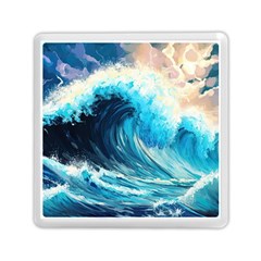 Tsunami Waves Ocean Sea Nautical Nature Water Arts Memory Card Reader (square)