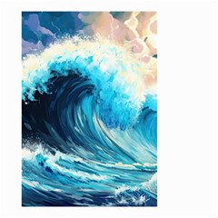 Tsunami Waves Ocean Sea Nautical Nature Water Arts Small Garden Flag (two Sides) by Jancukart