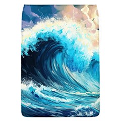 Tsunami Waves Ocean Sea Nautical Nature Water Arts Removable Flap Cover (l) by Jancukart