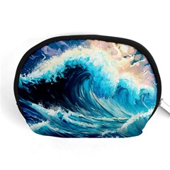 Tsunami Waves Ocean Sea Nautical Nature Water Arts Accessory Pouch (medium)