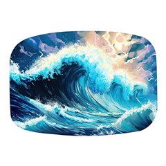 Tsunami Waves Ocean Sea Nautical Nature Water Arts Mini Square Pill Box by Jancukart