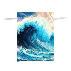 Tsunami Waves Ocean Sea Nautical Nature Water Arts Lightweight Drawstring Pouch (s)