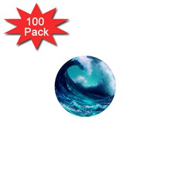 Tsunami Tidal Wave Ocean Waves Sea Nature Water 1  Mini Magnets (100 Pack)  by Jancukart