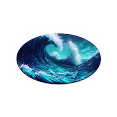 Tsunami Tidal Wave Ocean Waves Sea Nature Water Sticker Oval (100 Pack) by Jancukart