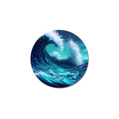 Tsunami Tidal Wave Ocean Waves Sea Nature Water Golf Ball Marker by Jancukart