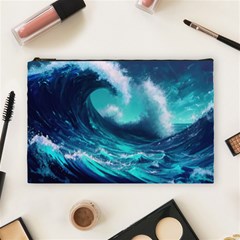 Tsunami Tidal Wave Ocean Waves Sea Nature Water Cosmetic Bag (large) by Jancukart