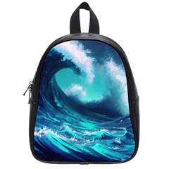 Tsunami Tidal Wave Ocean Waves Sea Nature Water School Bag (small)