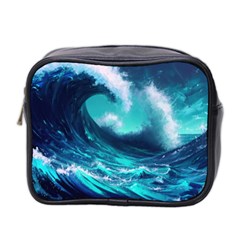 Tsunami Tidal Wave Ocean Waves Sea Nature Water Mini Toiletries Bag (two Sides) by Jancukart