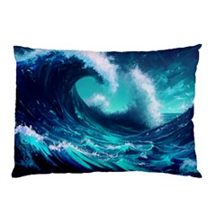 Tsunami Tidal Wave Ocean Waves Sea Nature Water Pillow Case (two Sides) by Jancukart