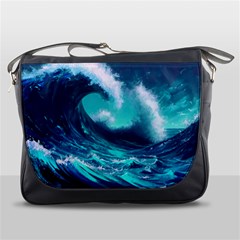 Tsunami Tidal Wave Ocean Waves Sea Nature Water Messenger Bag by Jancukart